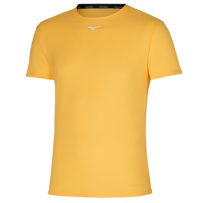 Camisa Mizuno Dryaeroflow Tee Hombre Amarillos - Chile M163QJXMPU